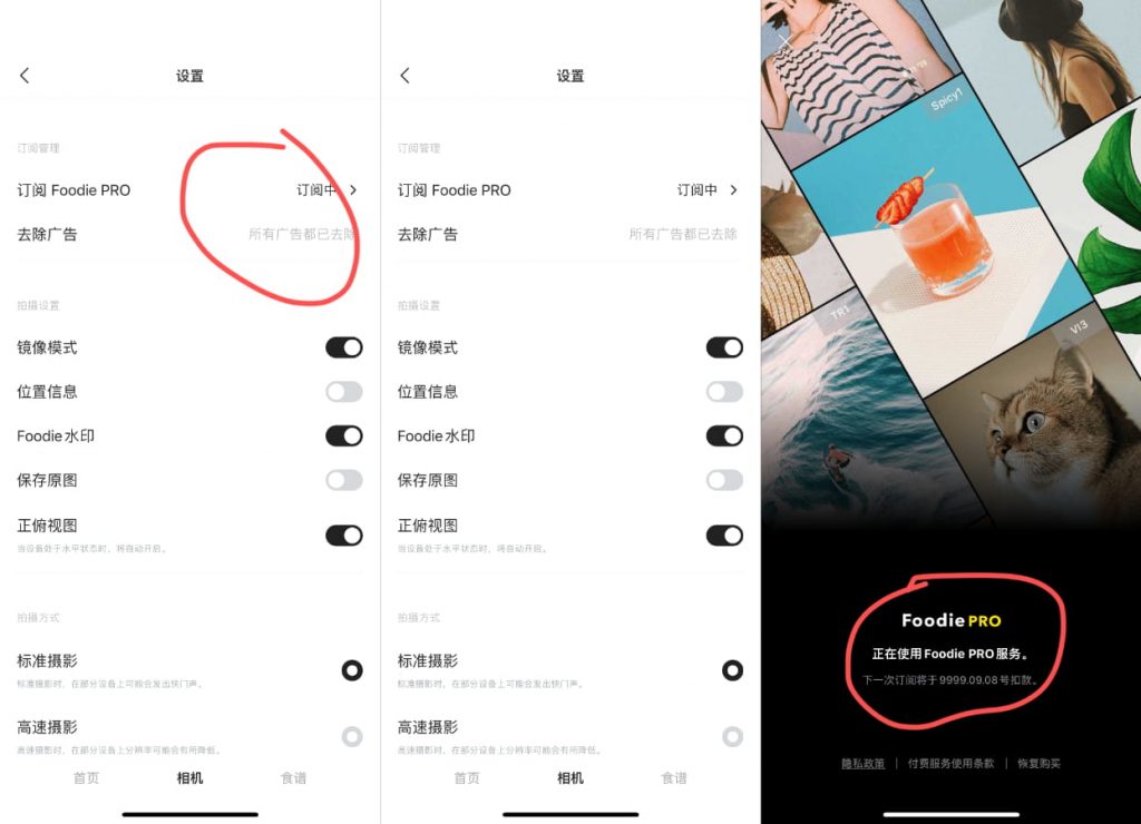 Foodie 7.0.5 美食相机 解锁PRO-达令博客