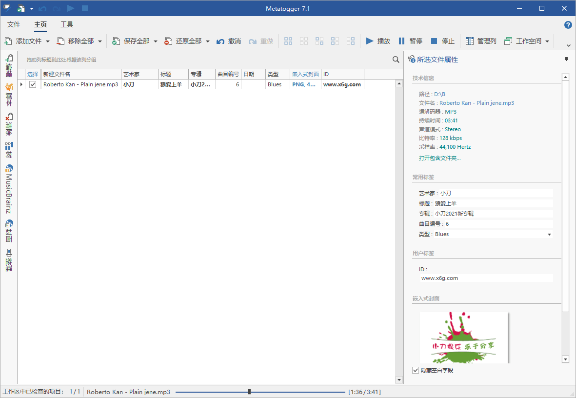 Metatogger音频编辑v7.7.1.0绿色版-达令博客